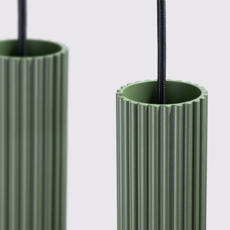 NOWOŚĆ Lampa wisząca KARBON 4L zielona oliwkaSL.2005 Sollux
