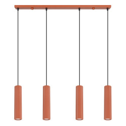 NOWOŚĆ Lampa wisząca KARBON 4L ochra czerwonaSL.2006 Sollux