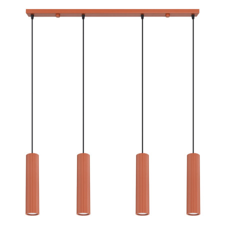NOWOŚĆ Lampa wisząca KARBON 4L ochra czerwonaSL.2006 Sollux