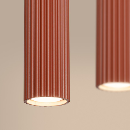 NOWOŚĆ Lampa wisząca KARBON 4L ochra czerwonaSL.2006 Sollux