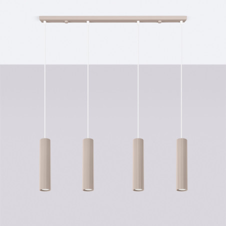 NOWOŚĆ Lampa wisząca KARBON 4L taupeSL.2007 Sollux