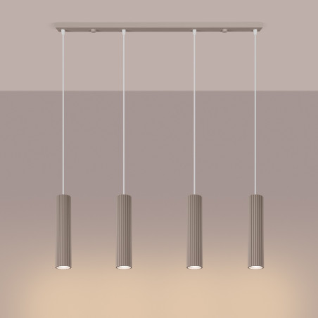NOWOŚĆ Lampa wisząca KARBON 4L taupeSL.2007 Sollux