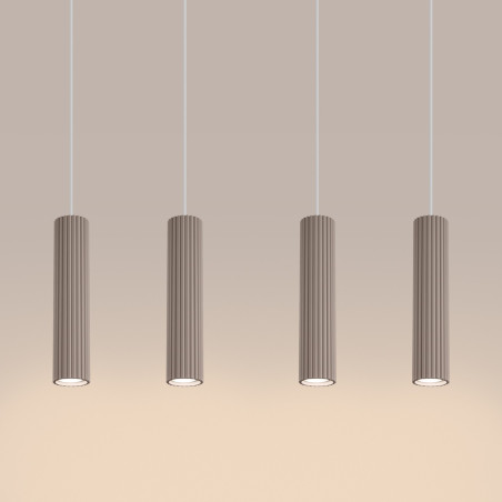 NOWOŚĆ Lampa wisząca KARBON 4L taupeSL.2007 Sollux