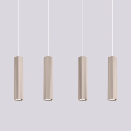 NOWOŚĆ Lampa wisząca KARBON 4L taupeSL.2007 Sollux