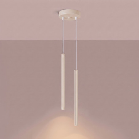 NOWOŚĆ Lampa wisząca ARCHE 2P beżowaSL.2034 Sollux