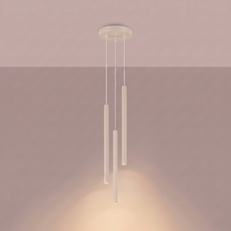 NOWOŚĆ Lampa wisząca ARCHE 3P beżowaSL.2035 Sollux
