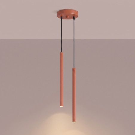 NOWOŚĆ Lampa wisząca ARCHE 2P ochra czerwonaSL.2040 Sollux