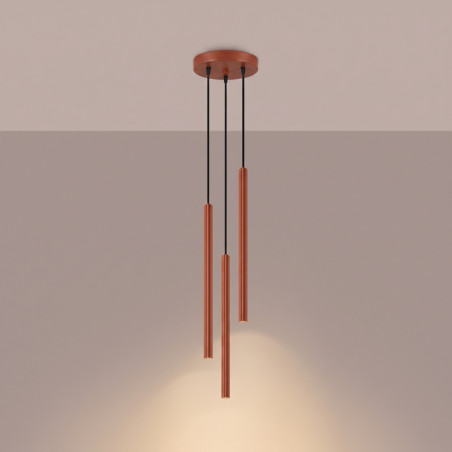 NOWOŚĆ Lampa wisząca ARCHE 3P ochra czerwonaSL.2041 Sollux