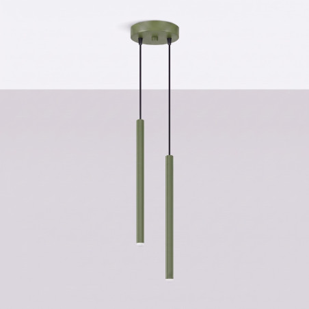 NOWOŚĆ Lampa wisząca ARCHE 2P zielona oliwkaSL.2049 Sollux