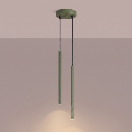 NOWOŚĆ Lampa wisząca ARCHE 2P zielona oliwkaSL.2049 Sollux
