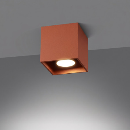 NOWOŚĆ Plafon QUAD 1 ochra czerwonaSL.2109 Sollux