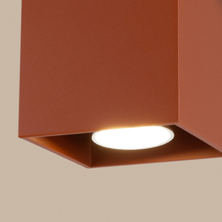 NOWOŚĆ Plafon QUAD 1 ochra czerwonaSL.2109 Sollux