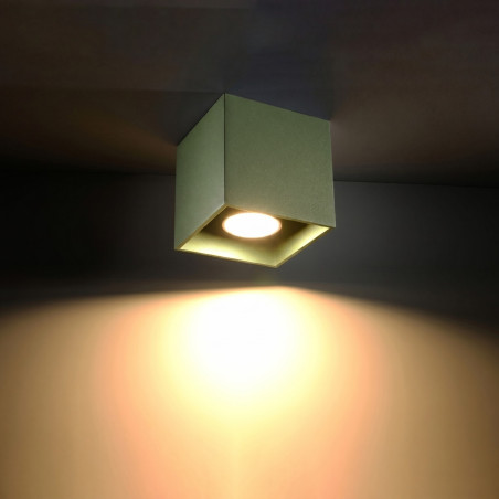 NOWOŚĆ Plafon QUAD 1 zielona oliwkaSL.2115 Sollux