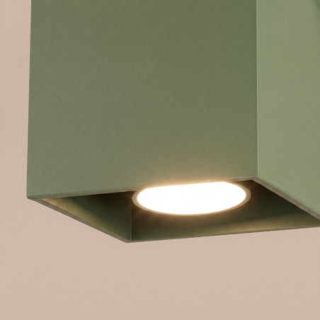 NOWOŚĆ Plafon QUAD 1 zielona oliwkaSL.2115 Sollux