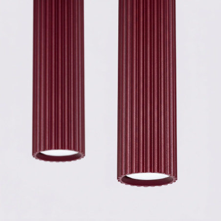 NOWOŚĆ Lampa wisząca KARBON 2 burgundSL.2301 Sollux