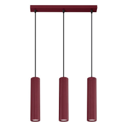 NOWOŚĆ Lampa wisząca KARBON 3L burgundSL.2302 Sollux