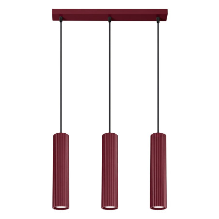 NOWOŚĆ Lampa wisząca KARBON 3L burgundSL.2302 Sollux