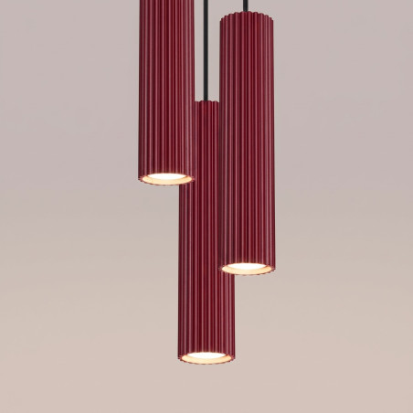 NOWOŚĆ Lampa wisząca KARBON 3P burgundSL.2303 Sollux