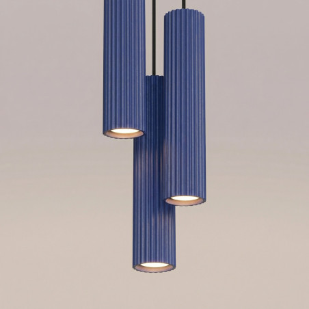 NOWOŚĆ Lampa wisząca KARBON 3P ultramarynaSL.2314 Sollux
