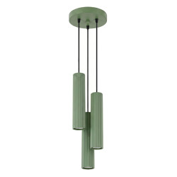 NOWOŚĆ Lampa wisząca KARBON 3P szałwiowaSL.2339 Sollux