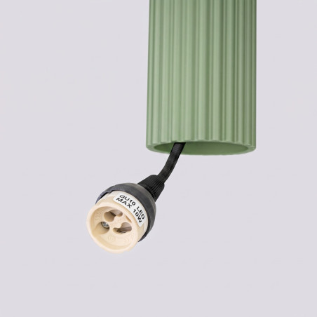 NOWOŚĆ Lampa wisząca KARBON 3P szałwiowaSL.2339 Sollux