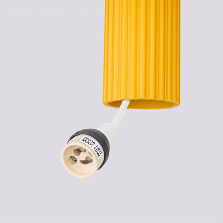 NOWOŚĆ Lampa wisząca KARBON 3P żółtaSL.2340 Sollux