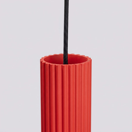 NOWOŚĆ Lampa wisząca KARBON 3P czerwonaSL.2341 Sollux