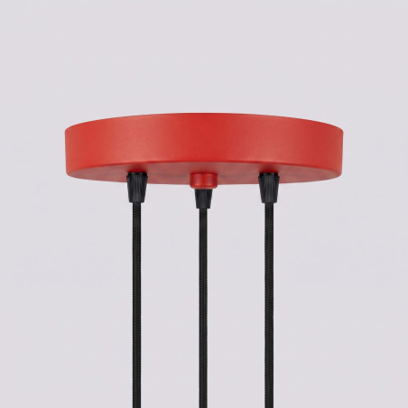 NOWOŚĆ Lampa wisząca KARBON 3P czerwonaSL.2341 Sollux
