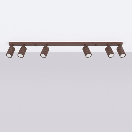 NOWOŚĆ Plafon KARBON 6L brązowySL.2376 Sollux