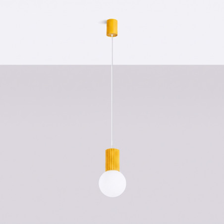 NOWOŚĆ Lampa wisząca HALO 1 żółtaSL.2393 Sollux