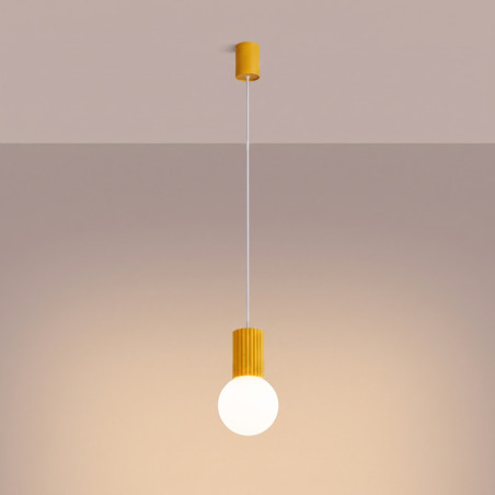 NOWOŚĆ Lampa wisząca HALO 1 żółtaSL.2393 Sollux