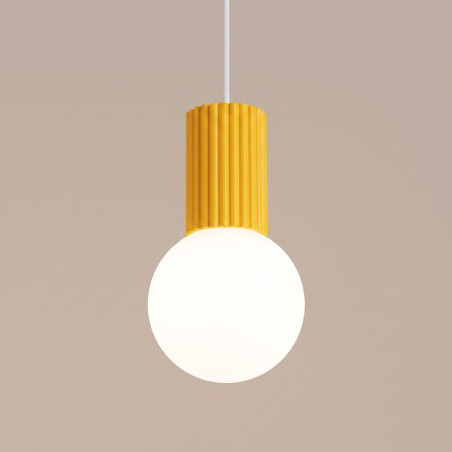 NOWOŚĆ Lampa wisząca HALO 1 żółtaSL.2393 Sollux