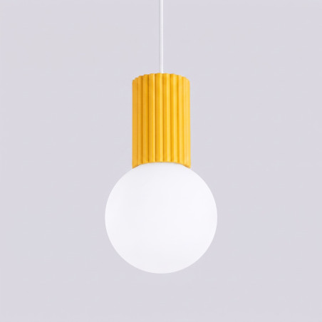 NOWOŚĆ Lampa wisząca HALO 1 żółtaSL.2393 Sollux