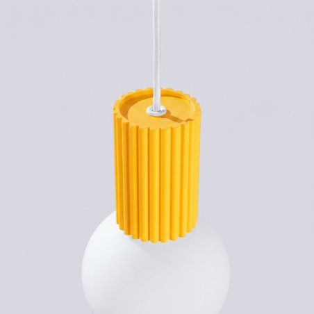 NOWOŚĆ Lampa wisząca HALO 1 żółtaSL.2393 Sollux
