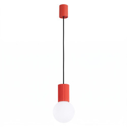 NOWOŚĆ Lampa wisząca HALO 1 czerwonaSL.2396 Sollux
