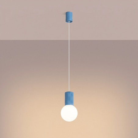NOWOŚĆ Lampa wisząca HALO 1 błękitnaSL.2402 Sollux
