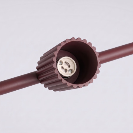 NOWOŚĆ Żyrandol KARBON 4 burgundSL.2719 Sollux