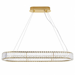 Lampa wisząca ADONIS 100 cm - elegancki żyrandol w złocie i krysztale ST-8877P-100 Step...