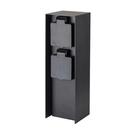 NOWOŚĆ EKO2901 Słupek Ogrodowy Electric Slim 23cm 2 Schuko Gniazda 16A Milagro