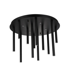 NOWOŚĆ AZ5753 AZZARDO lampa sufitowa / plafon ILIOS 12  TOP 3-STEP DIMM czarna  King Home