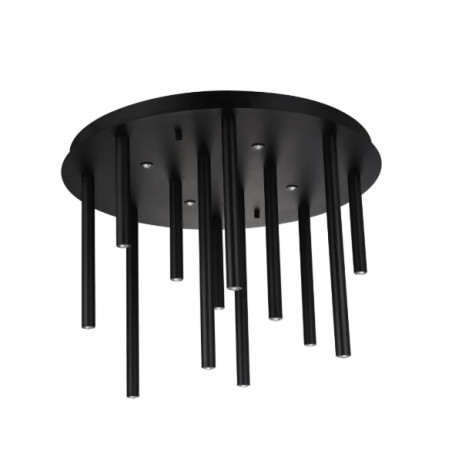 NOWOŚĆ AZ5753 AZZARDO lampa sufitowa / plafon ILIOS 12  TOP 3-STEP DIMM czarna  King Home