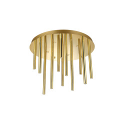 NOWOŚĆ AZ5754 AZZARDO lampa sufitowa / plafon ILIOS 12  TOP 3-STEP DIMM złota  King Home