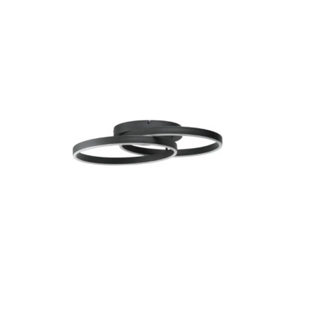 NOWOŚĆ AZ6215 AZZARDO lampa sufitowa / plafon HALO TOP  65 + 45 czarna  King Home
