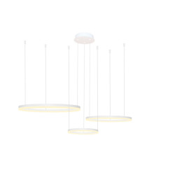 NOWOŚĆ AZ4971 AZZARDO lampa wisząca HALO 80+60+40 CCT   DIMM z pilotem biała  King Home