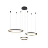 NOWOŚĆ AZ4972 AZZARDO lampa wisząca HALO 80+60+40 CCT   DIMM z pilotem czarna  King Home
