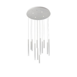 NOWOŚĆ AZ5746 AZZARDO lampa wisząca ILIOS 12 3-STEP     DIMM biała  King Home