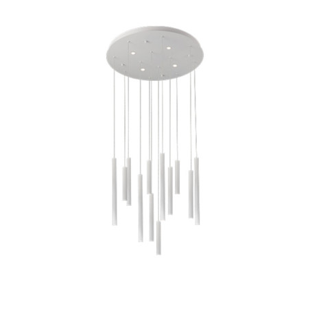 NOWOŚĆ AZ5746 AZZARDO lampa wisząca ILIOS 12 3-STEP     DIMM biała  King Home