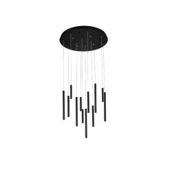 NOWOŚĆ AZ5744 AZZARDO lampa wisząca ILIOS 12 3-STEP     DIMM czarna  King Home