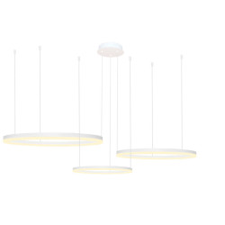 NOWOŚĆ AZ4974 AZZARDO lampa wisząca HALO 100+80+60 CCT  DIMM z pilotem biała  King Home