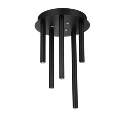 NOWOŚĆ AZ5750 AZZARDO lampa sufitowa / plafon ILIOS 5   TOP 3-STEP DIMM czarna  King Home
